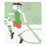 Female Soccer Player Giclee Print