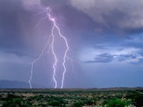 Lightning Strike near Tucson Photographic Print