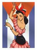 Cuban Chica Giclée-tryk af Harry Briggs Cuban Chica Giclée-tryk af Harry Briggs