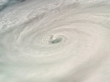 Eye of Hurricane Dean Seen from Space Photographic Print