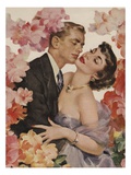 Illustration of Embracing Couple Giclee Print
