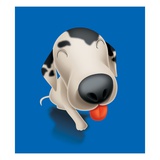 A Dalmatian Dog Sticking Out its Tongue Giclee Print