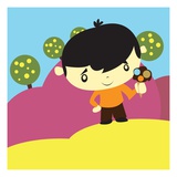 Boy holding ice cream cone Lámina giclée por Sabet Brands Boy holding ice cream cone Lámina giclée por Sabet Brands