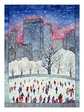Ice Skating in Central Park Giclee Print