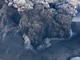Eyjafjallajokull volcano erupting in Iceland Photographic Print by Paul Souders