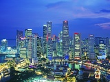 Singapore skyline Photographie par Murat Taner