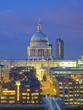 St Paul's Cathedral at night, London Photographic Print by Pawel Libera