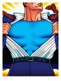 Businessman Super Hero Reproduction procédé giclée