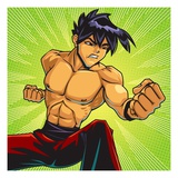 Anime Fighter Gicléedruk van Harry Briggs Anime Fighter Gicléedruk van Harry Briggs