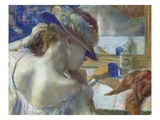 In Front of the Mirror Giclee Print by Edgar Degas