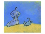 Woman and Crab Giclee-trykk av Marie Bertrand