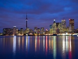 View of Toronto Skyline at Night from 'The Docks', Toronto, Ontario, Canada. Photographic Print by Henry Georgi