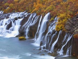 Hraunfossar Waterfall Photographic Print by Frank Krahmer