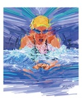 Swimmer Reproduction procédé giclée