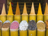 Mounds of spices in Marrakech medina Photographic Print by Keren Su