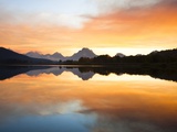 Sunset over the Snake River at Oxbow Bend Photographic Print by Frank Lukasseck