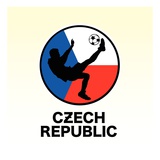 Czech Republic Soccer Giclee Print