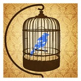 Bird in a cage Giclée-Druck