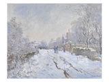 Snow Scene at Argenteuil Giclee Print by Claude Monet