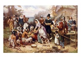 The First Thanksgiving 1621 Reproduction procédé giclée