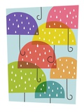 Raining umbrellas Giclee-trykk av Anne Bryant Raining umbrellas Giclee-trykk av Anne Bryant