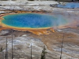 USA Wyoming Yellowstone National Park Grand Prismatic Spring elevated view Photographic Print by Fotofeeling 