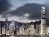 Hong Kong Skyline and financial district at dusk Photographic Print by Martin Puddy