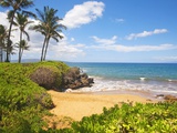 Secluded Po'olenalena Beach on Maui Photographic Print by Ron Dahlquist