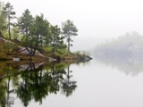 Spring Foliage on Birch Trees and Rock Outcrops Reflected in Laurentian Lake, Lake Laurentian Conse Valokuvavedos tekijänä Don Johnston Spring Foliage on Birch Trees and Rock Outcrops Reflected in Laurentian Lake, Lake Laurentian Conse Valokuvavedos tekijänä Don Johnston