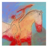 Spear Beside a Horse Giclee-trykk av Marie Bertrand