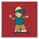 Skateboard Giclee Print by Sabet Brands