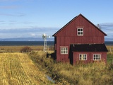 Red Barn, Cacouna, Quebec, Canada Photographic Print by Barrett & MacKay