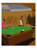 Salle de billard Reproduction procédé giclée