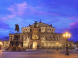 Semper Opera House at Dusk Photographic Print by Paul Hardy