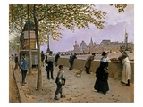 On the Banks of the River Seine Reproduction procédé giclée par Jean Beraud