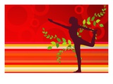 Woman doing yoga Giclee Print