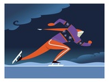 Speed skater Giclee-trykk av Harry Briggs