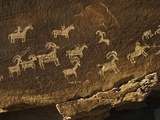 Petroglyph of Wolf Ranch in Arches National Park, Utah Photographic Print
