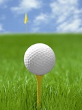 Golf ball on tee Photographic Print by Gaetano 