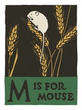 M is for mouse Giclee Print