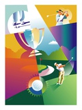 Golfing Giclee Print