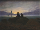 Moonrise over the Sea Fotografie-Druck von Caspar David Friedrich
