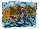 Fly Fishing Giclee Print