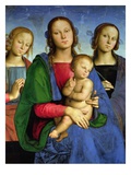 Madonna and Child with St. Catherine and St. Rosa reproduction procédé giclée par Pietro Perugino