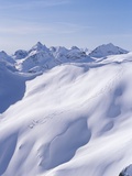 Skiers in Whistler Back Country, Coast Mountains, British Columbia, Canada. Photographic Print by Randy Lincks
