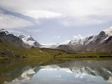 Alpine Landscape,  lake,  glacier, cabin Photographic Print by Lilian Henglein