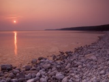 Sunrise at Halfway Log Dump on Georgian Bay Along the Niagara Escarpment on the Bruce Peninsula. Br Photographic Print by Andrew McLachlan