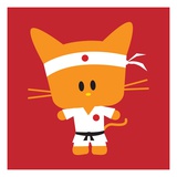 Karate kitten Giclee Print by Sabet Brands
