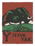 Y is for yak Giclée-Druck