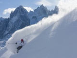Backcountry skier Fotografie-Druck von John Norris